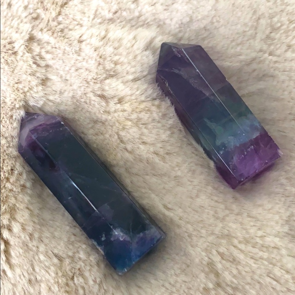 Rainbow Fluorite Points